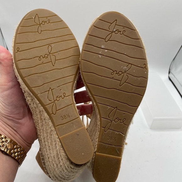 Joie Elegant Tan Espadrille Wedge Sandals, size 38 1/2 - Picture 3 of 9